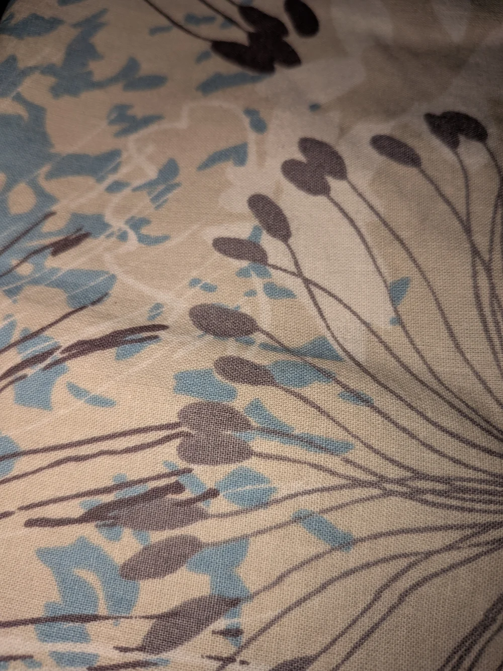 Tahari Full/Queen Duvet Cover in Pale Blue, Cream & Soft Green, 100% Cotton